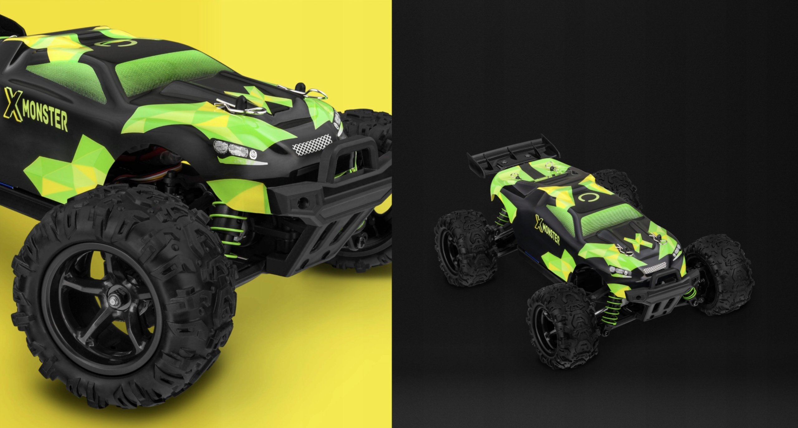 Samochód zdalnie sterowany TERENOWY RAJDOWY 4x4 100m OVERMAX MONSTER 45km/h Wysokość produktu 19 cm