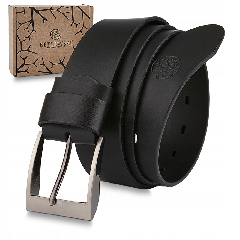 Betlewski Męski skórzany pas pasek twarde pudełko rozmiar 100