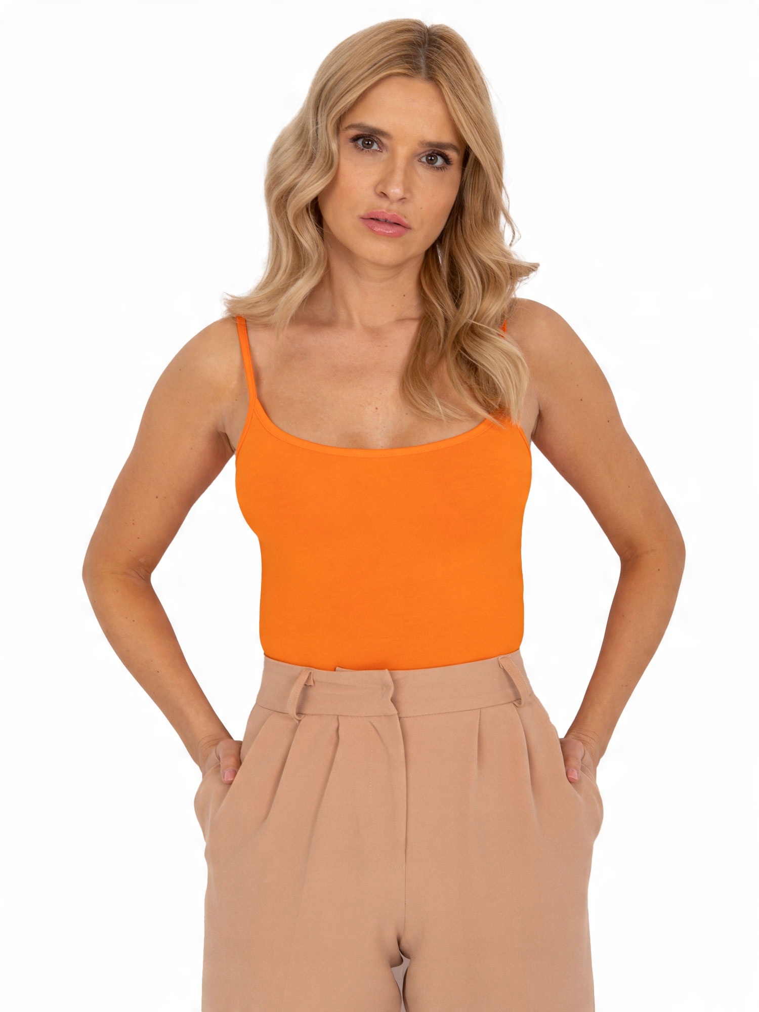 

Damski Top Basic na Ramiączkach bawełna - S