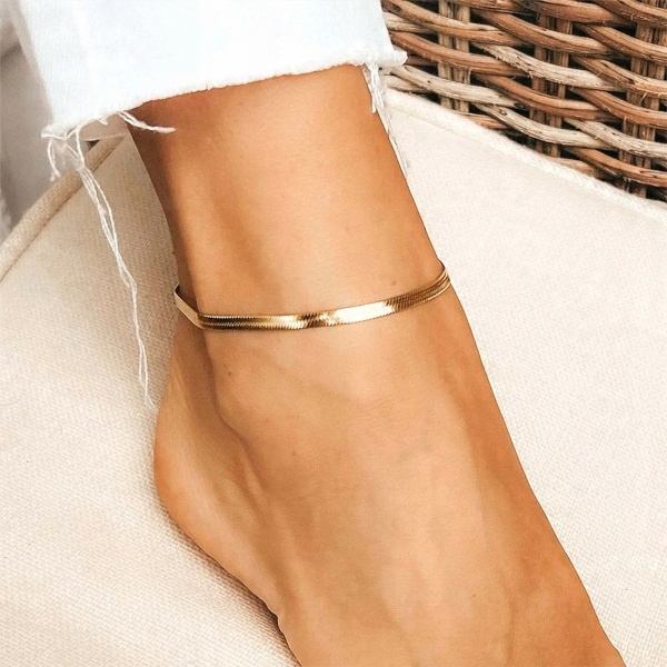 

Bransoletka Zota Żmijka 24 plus 3 cm Stal