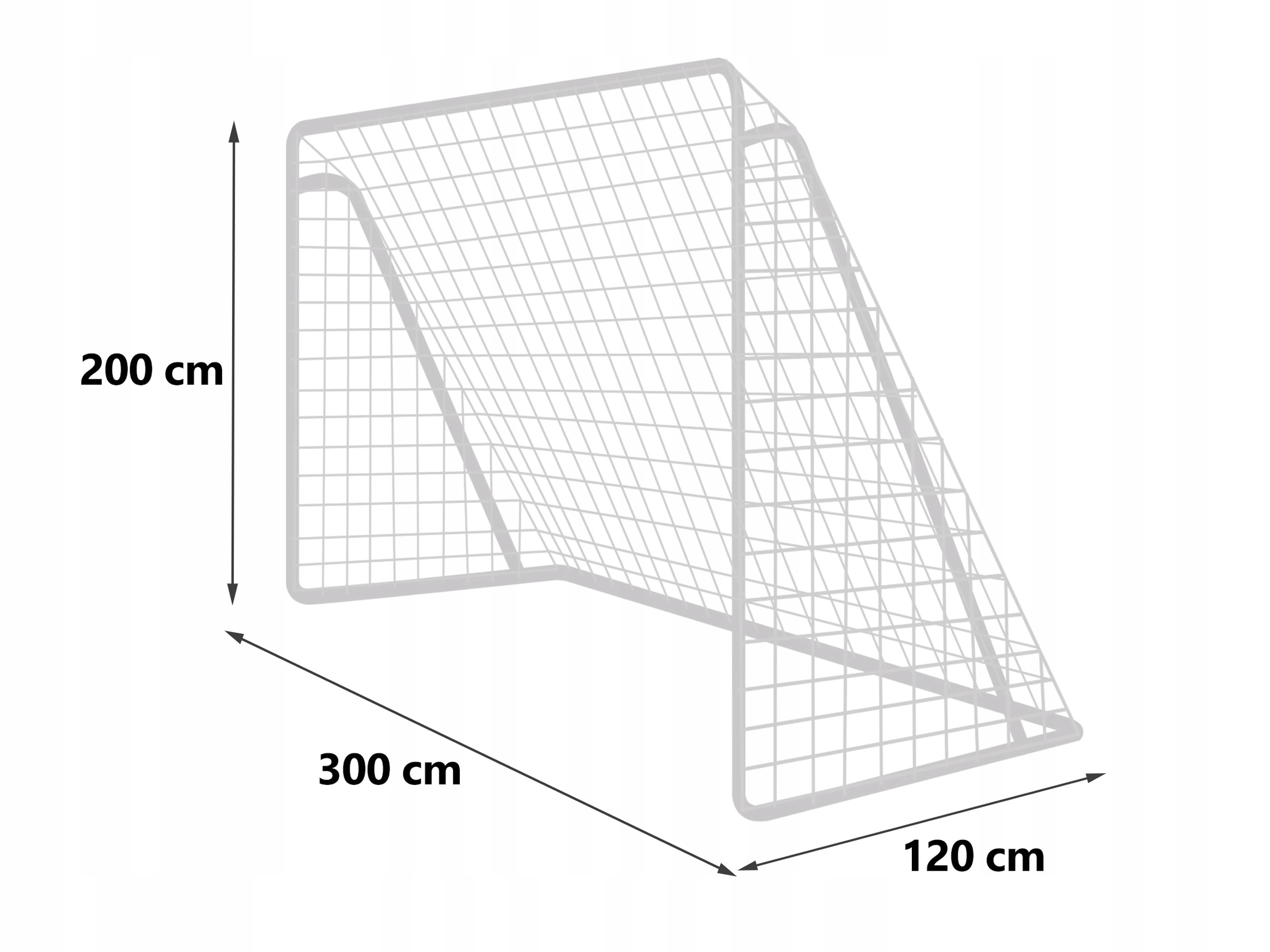 BRAMKA PIŁKARSKA METALOWA 300x200 DO PIŁKI NOŻNEJ Kod producenta 1456