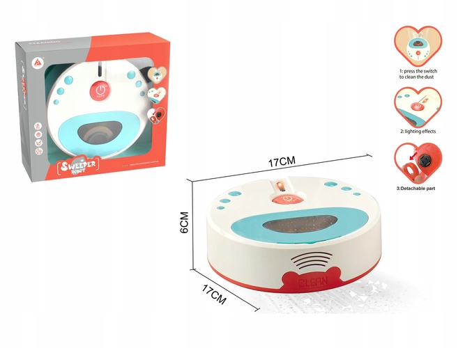 ROBOT SAMOJEZDNY ODKURZACZ DLA DZIECI BATERIE Marka Gazelo Toys