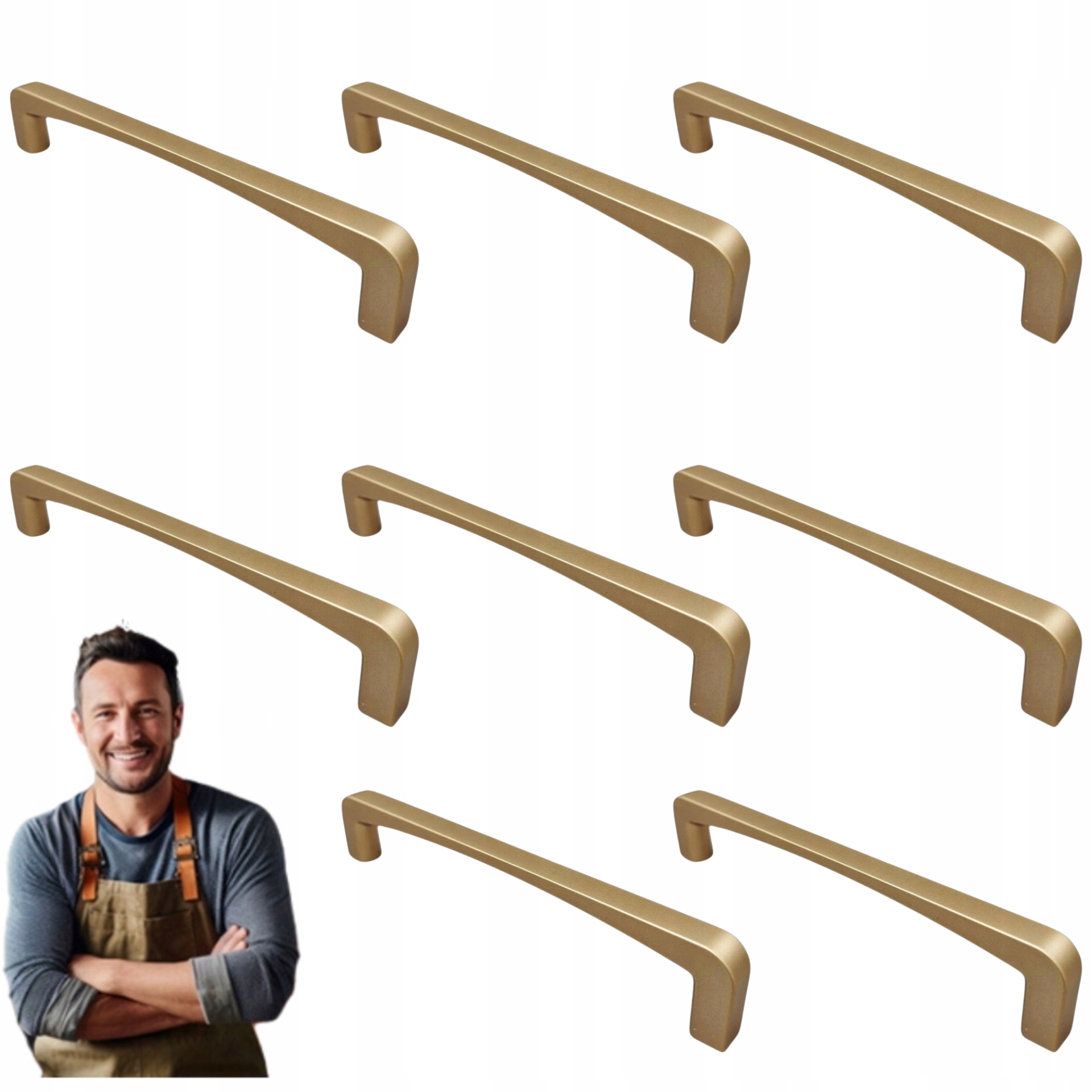 Nábytkový držiak do skrinky Zásuvky Lucia 160 mm Zlatý satén 8ks