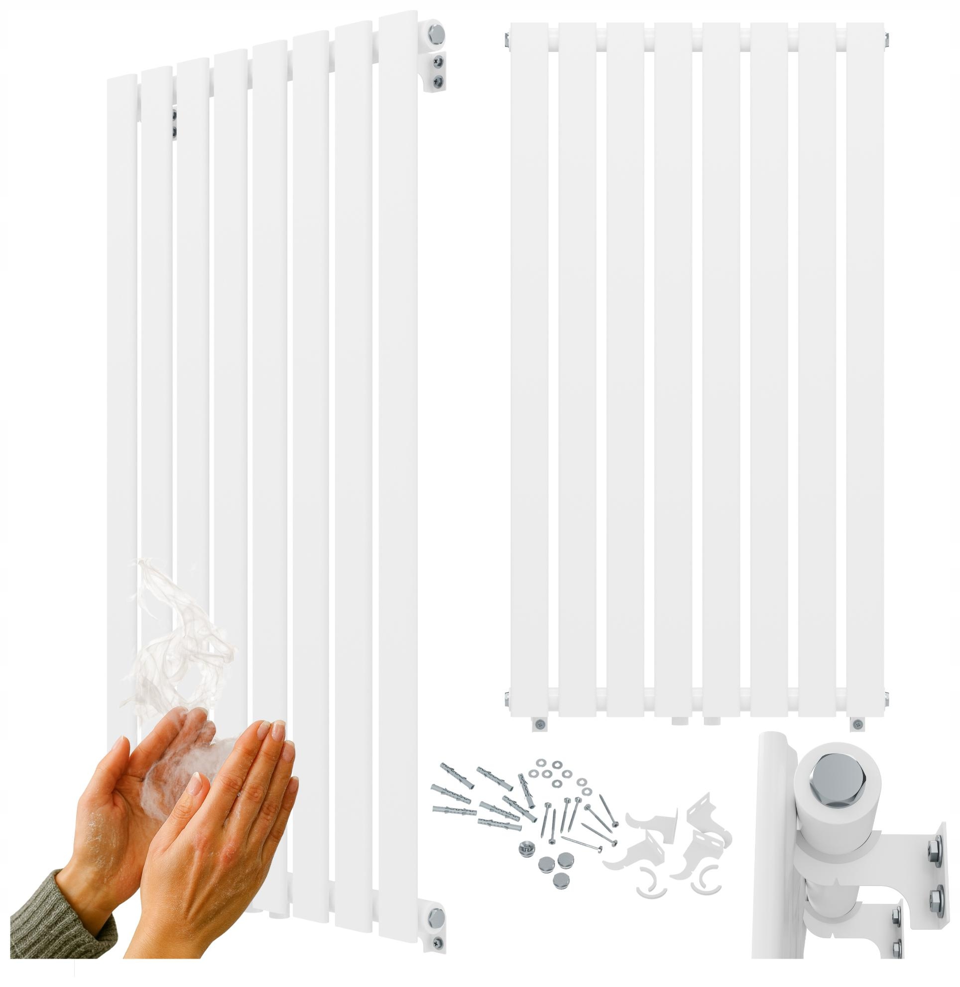 Vertikálny radiátor ozdobný 1100x600 Biely radiátor 368 W panelový Fero