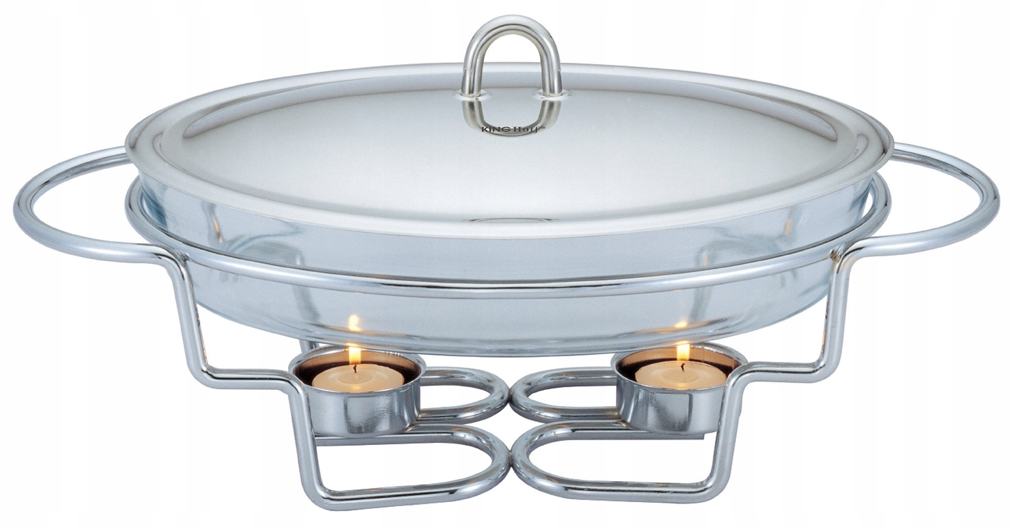 Ohřívač, váza na jídlo, sklo nerezová ocel 3l, KH-1411 Kinghoff