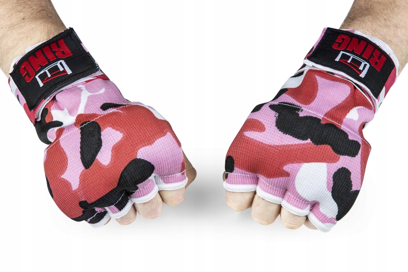 Rękawice Camo Red wkładki, owijki, taśmy bokserskie