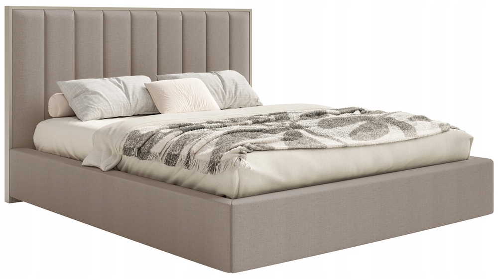 Čalouněná postel 180 x 200 cm Togents, hnědá žinylka