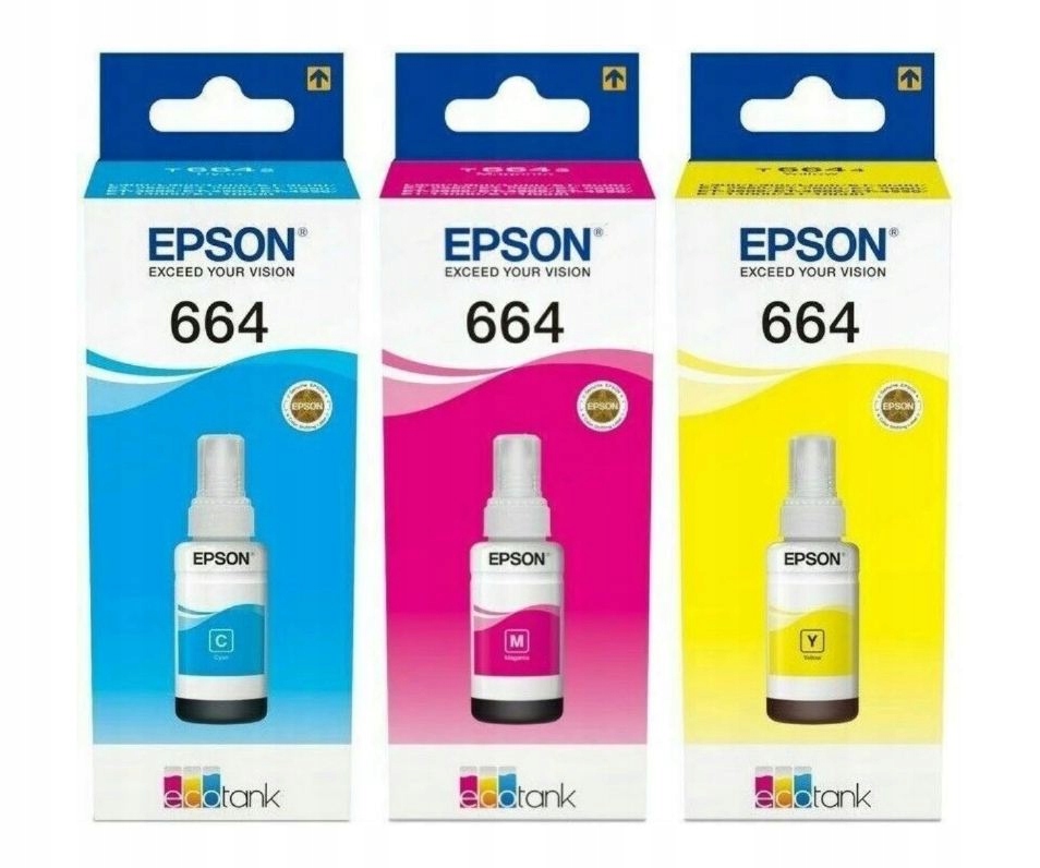 

Zestaw 3x oryg. tusz Epson T6642 T6643 T6644 Cmy