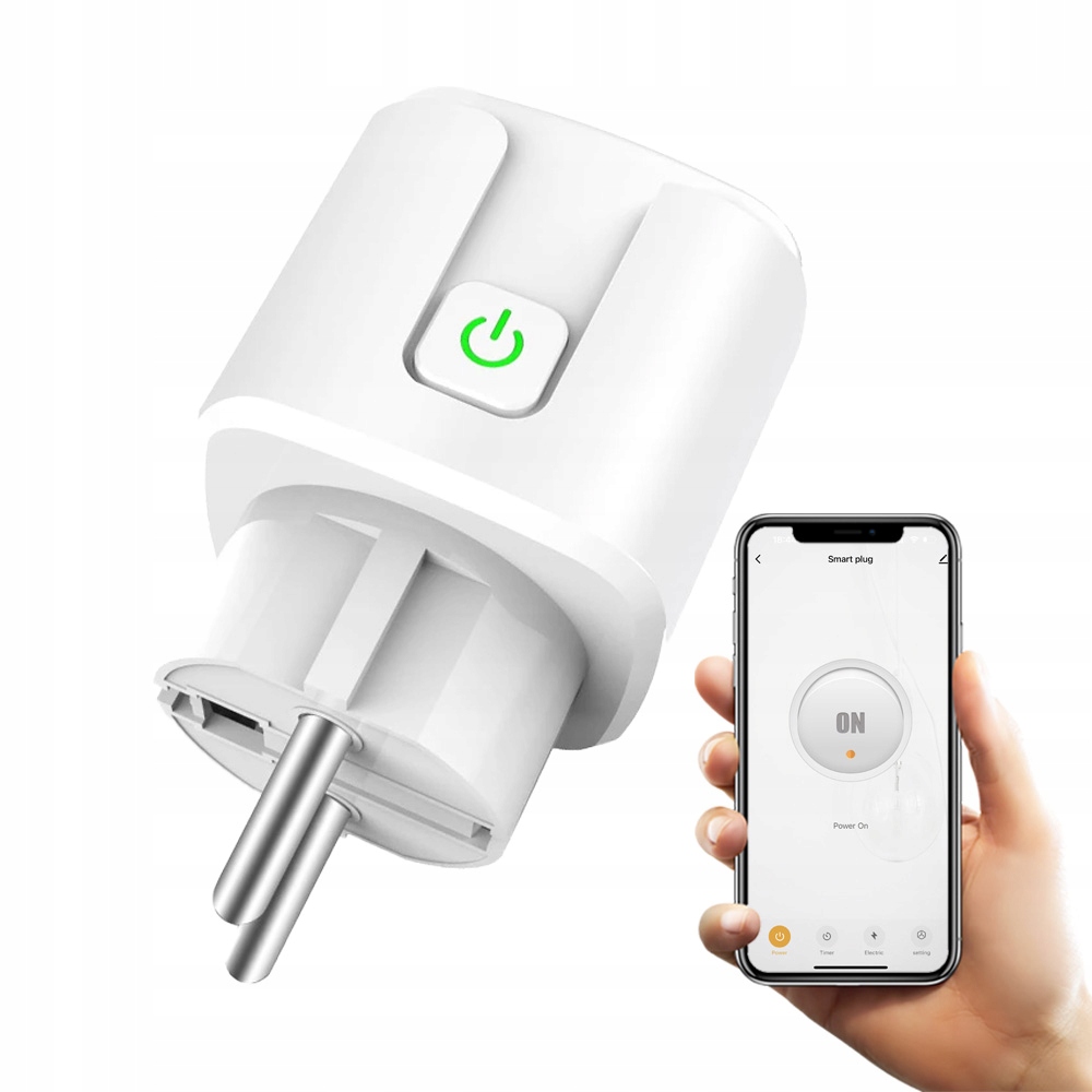 

Gniazdko Wtyczka WiFi Tuya 3680W 16A pomiar prądu