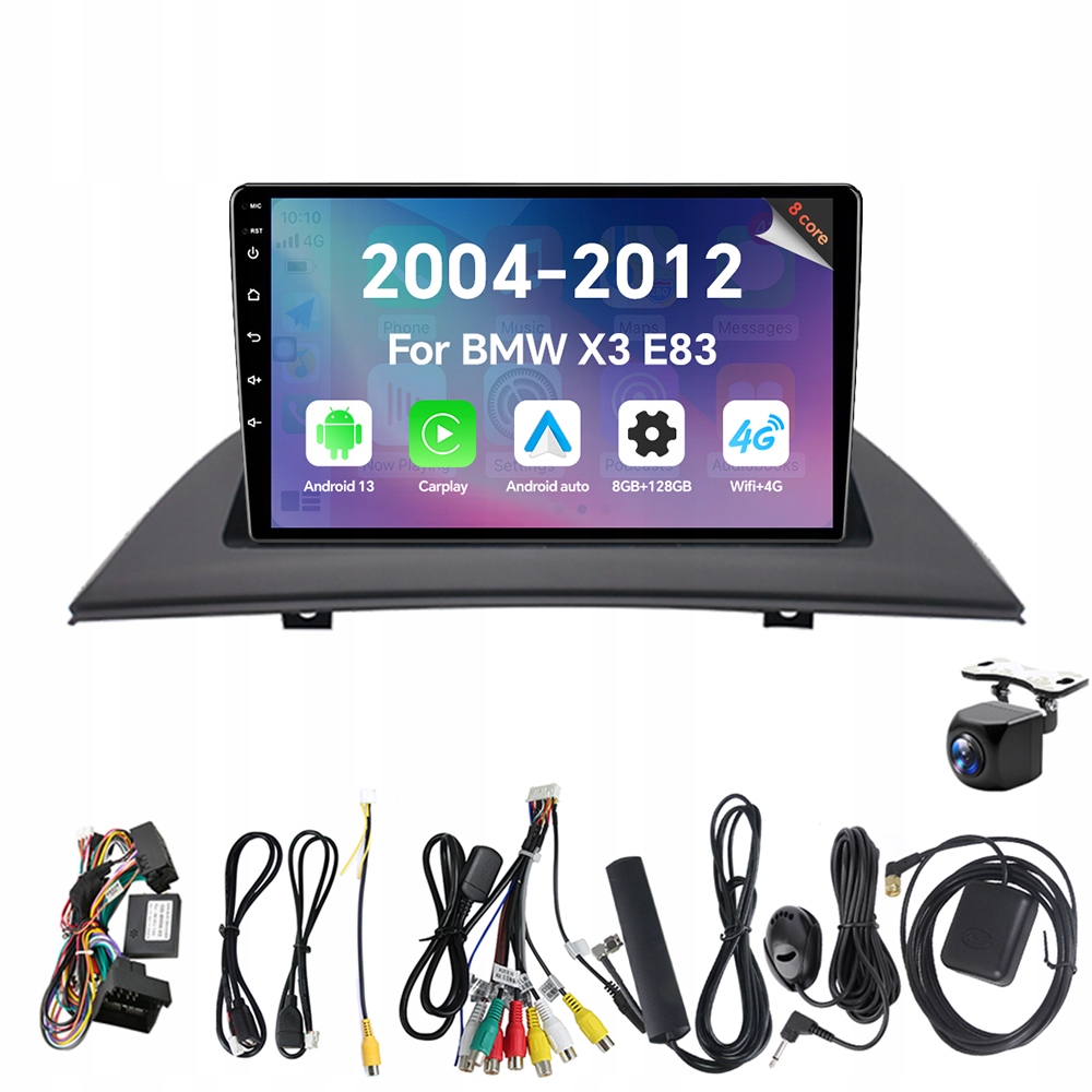 Autorádio Eunavi 2Din s Androidem 13 a 2 Gb, CarPlay, 4G Rds, Bluetooth, Bluetooth