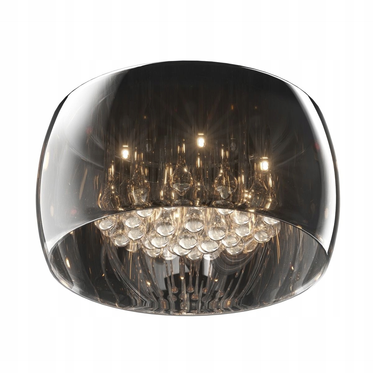 Stropné svietidlo glamour Crystal 5xG9, čierny/chróm, Zuma Line
