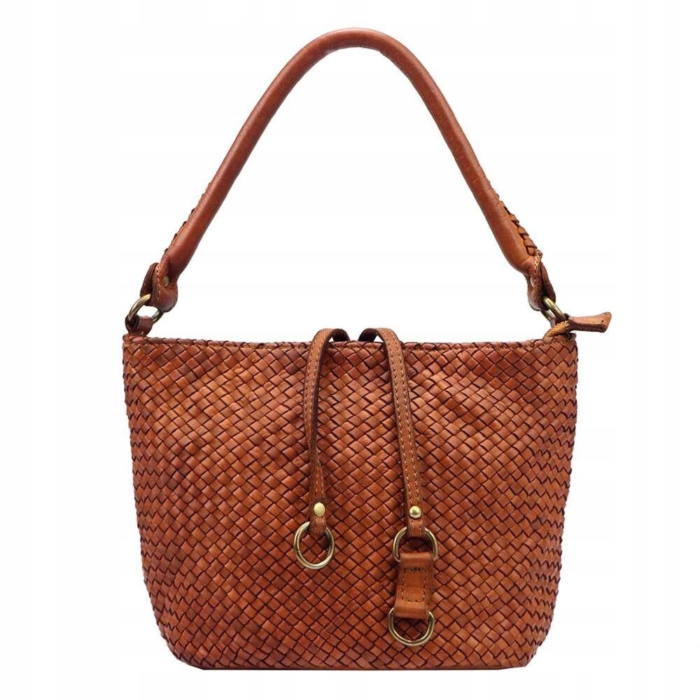 Dámská kabelka shopper kožená střední hnědá Vs 008