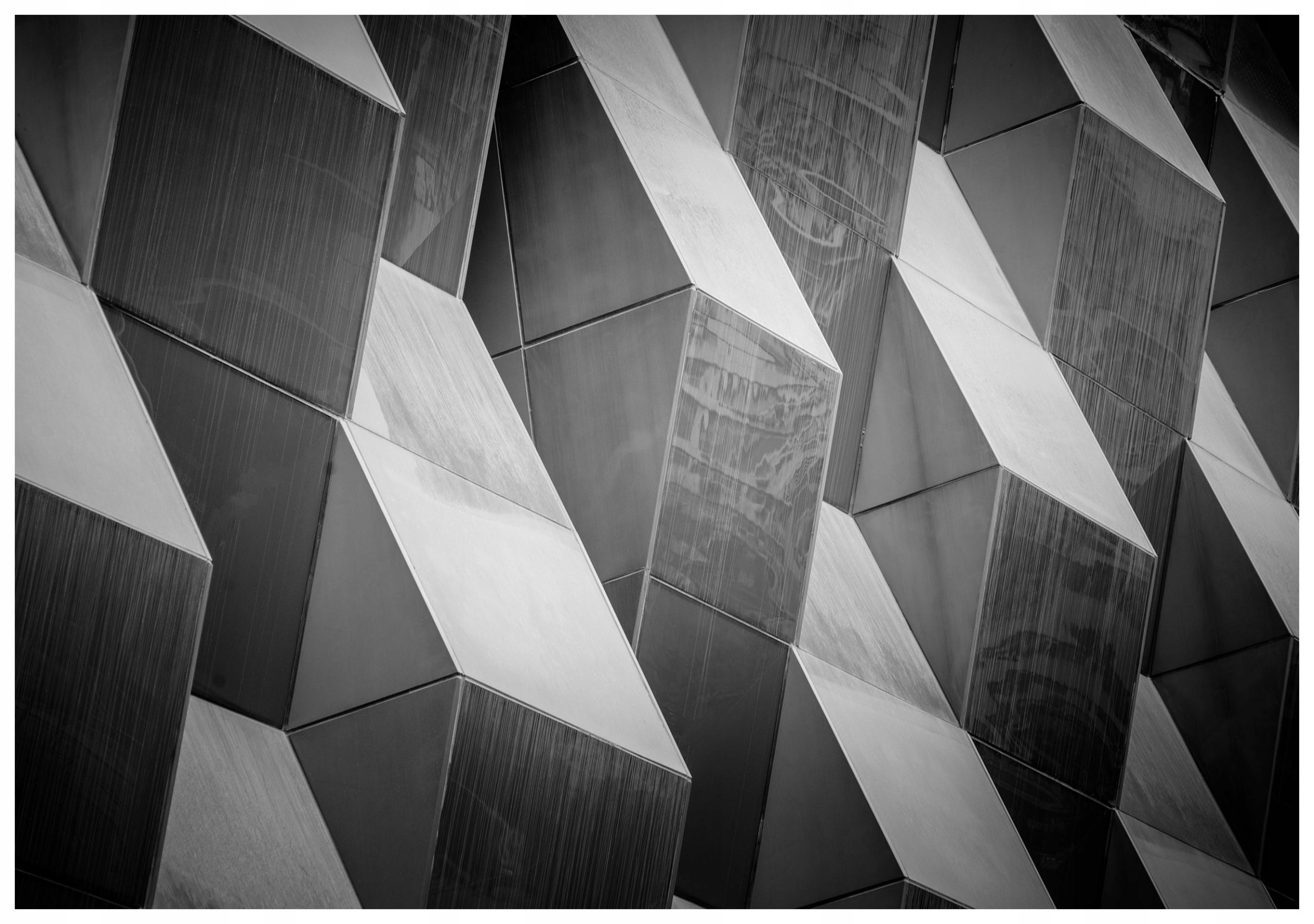 Fototapeta Geometrická abstrakce Perspektiva Černobílá 200x140 lepidlo