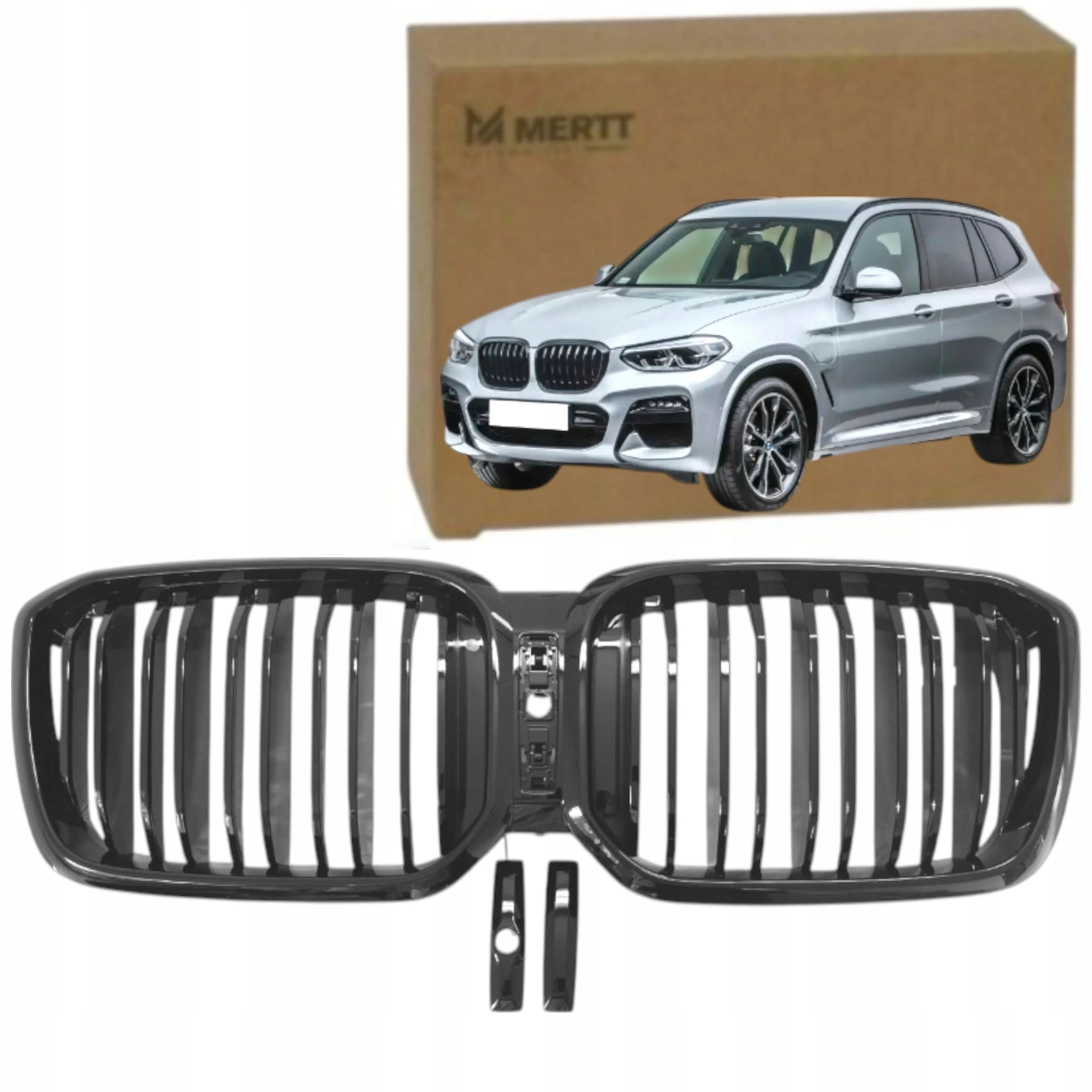 Atrapa Zderzaka nerki gril Bmw X3 G01 X4 G02 2021+ LCI Lift černý lesk