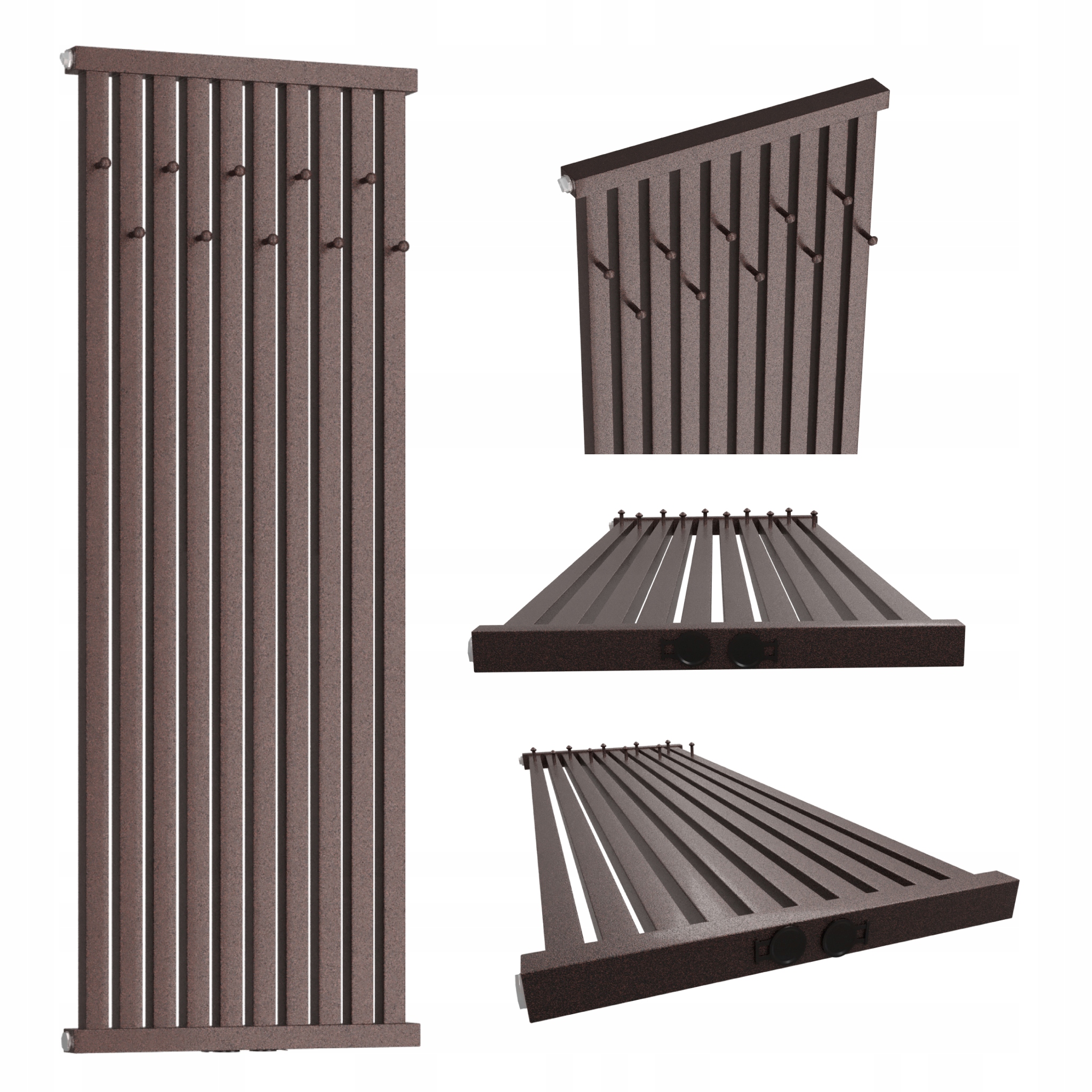 Dekorativní radiátor s věšáky Radiator Hook 120x46 Bordo