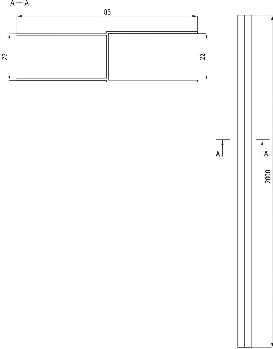 PROFIL POSZERZAJĄCY DO DRZWI PRYSZNICOWYCH CZARNY Marka Deante
