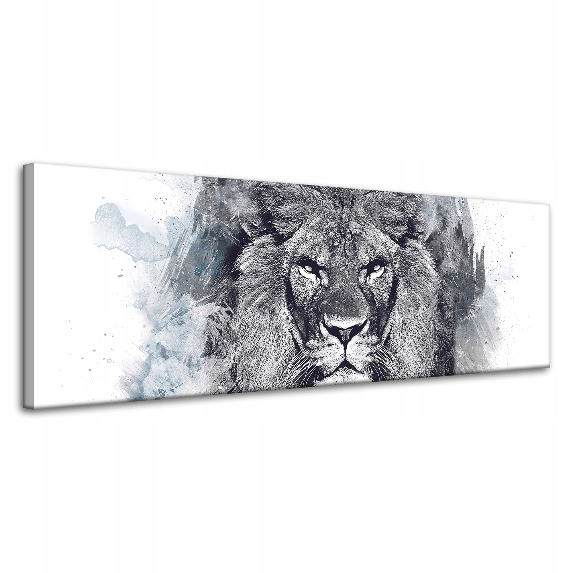 Obraz na plátně Abstrakce Černý Hrozivý Lev 120x40 cm