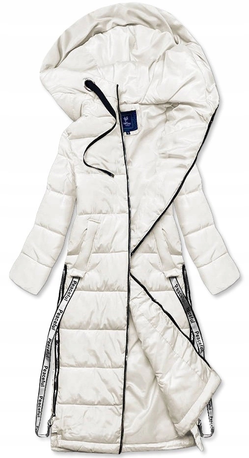 Dlouhá Bunda S Kapucí AG3-3038 Ecru XXL (44)