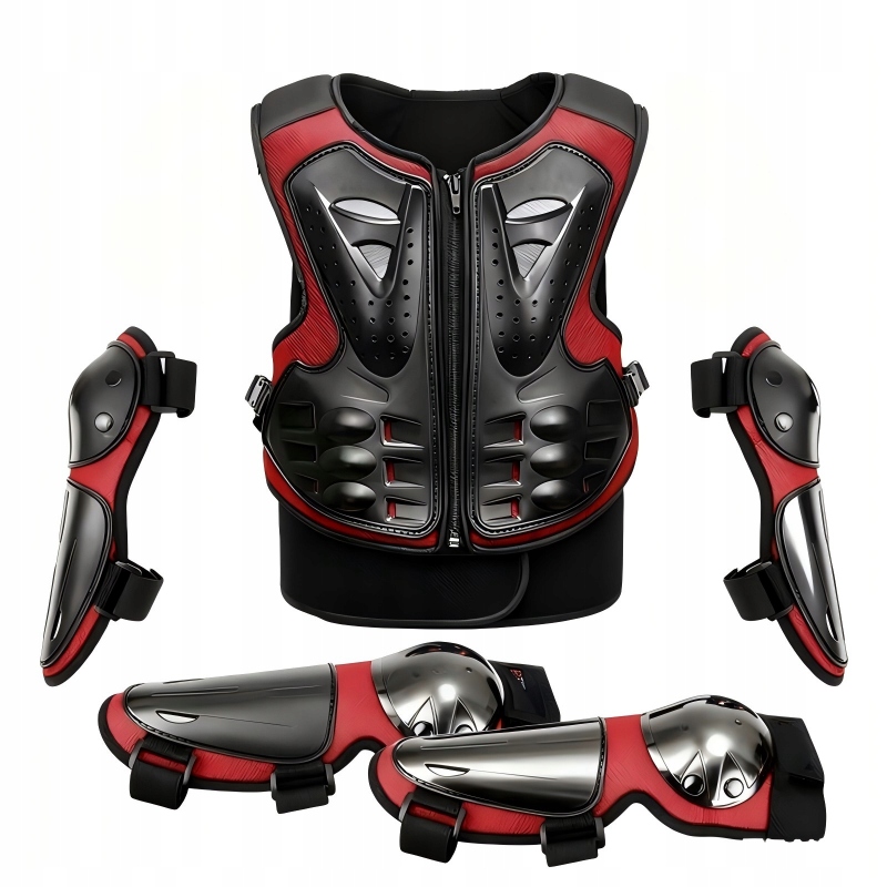 Sada brnění pro děti ve věku 5-13 let, červená