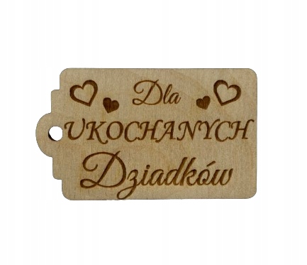 Plakietka ozdobna do prezentu Dla Ukochanych Dziadków Dzień Babci i Dziadka