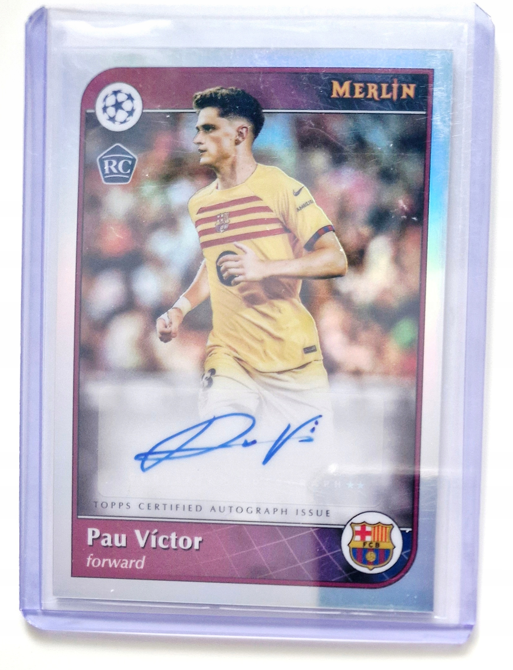 Pau Victor Rc Topps Merlin 2024/25 Autograf 2 x Lionel Messi Aitana