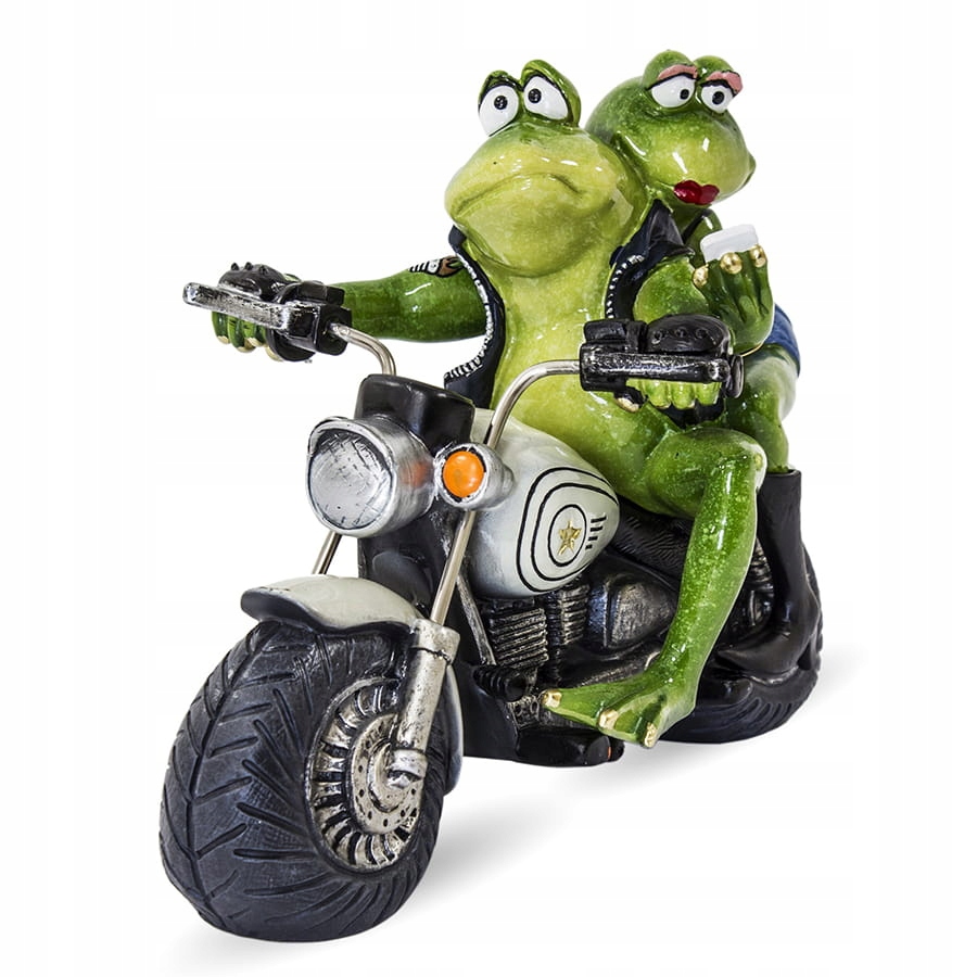 

Figurka żab na motocyklu wysokość 19 cm