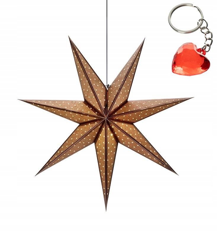 Závěsná světelná ozdoba Hvězda 75 cm hnědá Glitter 705792 Markslojd