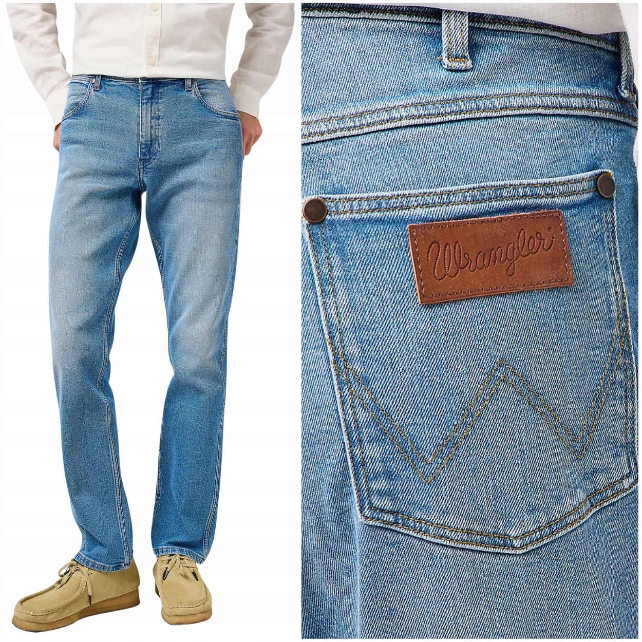 Wrangler Greensboro Cowboy Haze Džíny jednoduché džínové kalhoty W36 L32