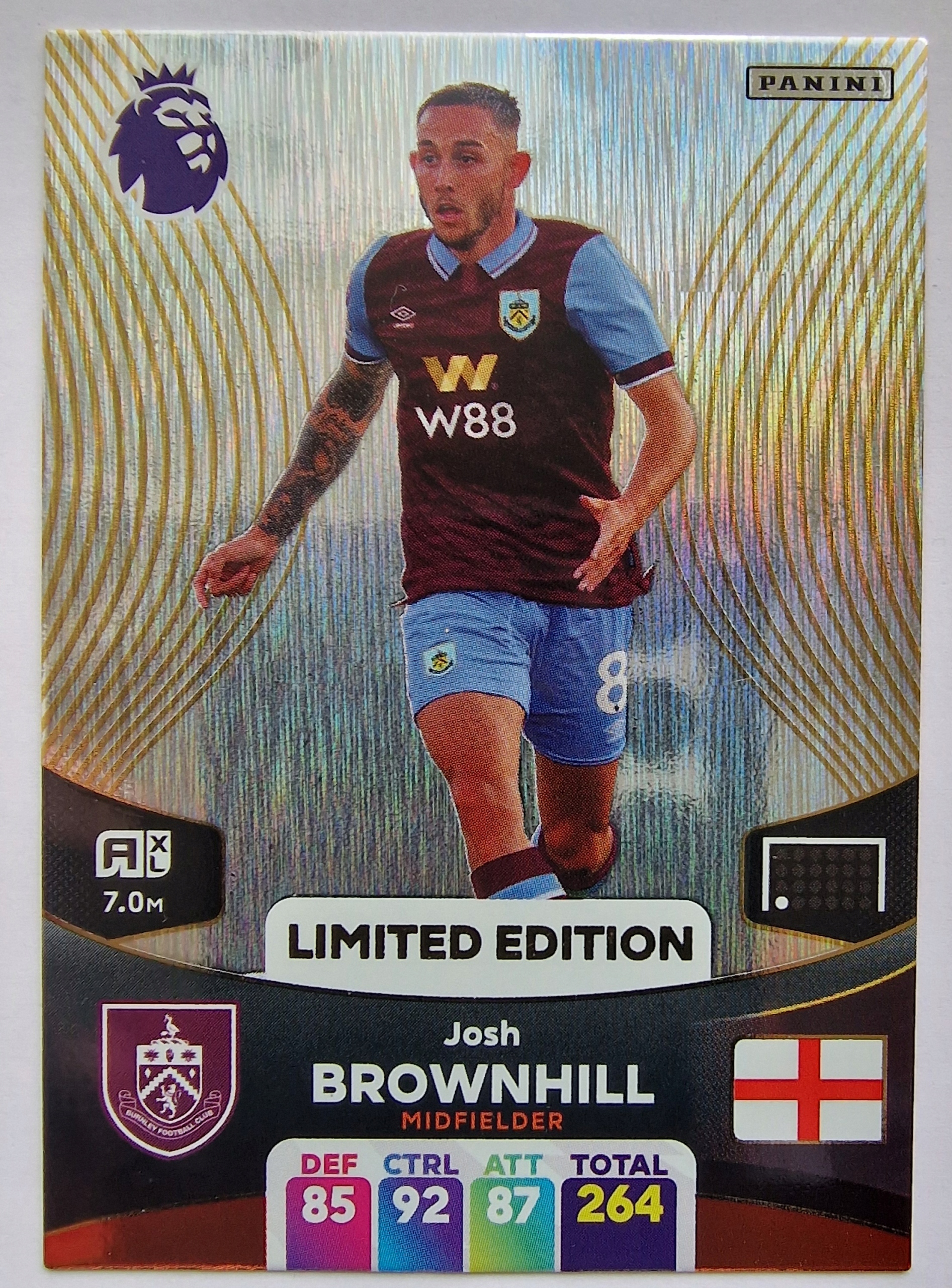 2023-24 Panini Epl Josh Brownhill Burnley Limited /NU8