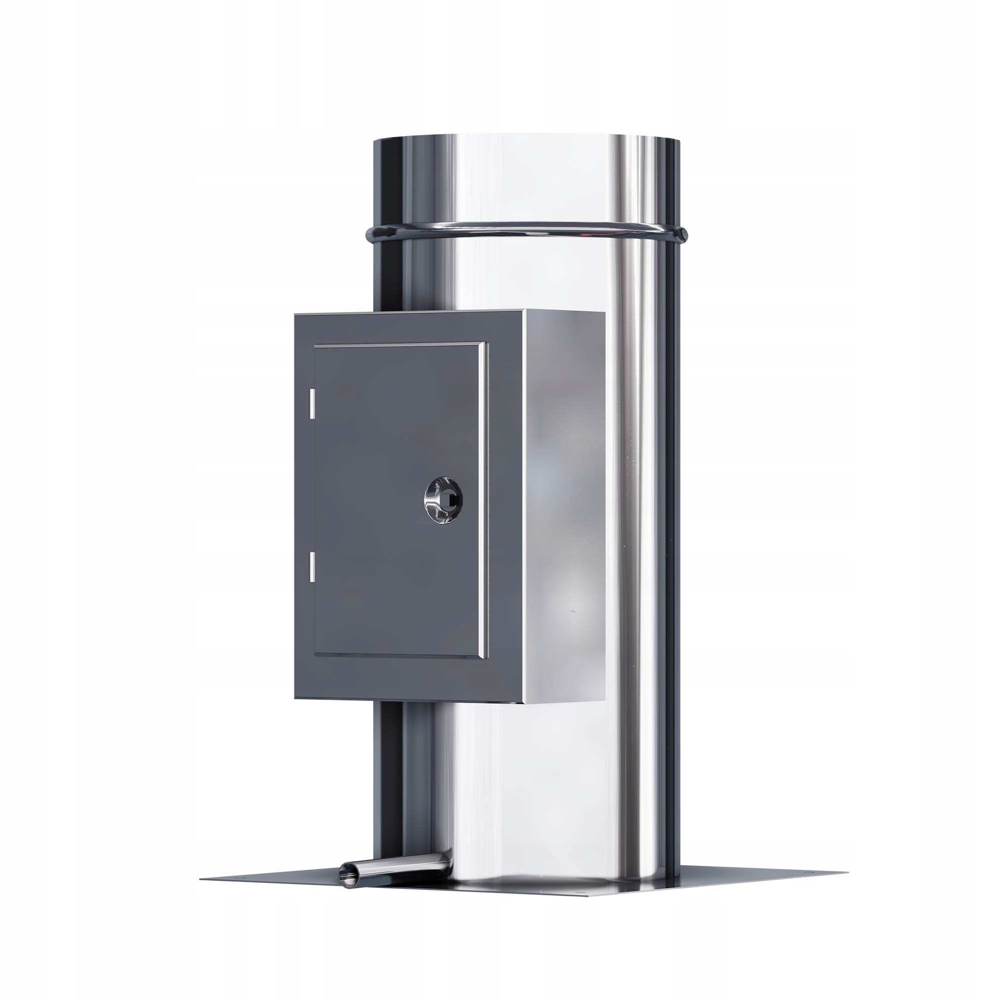 Kzd Izolovaná čistička s deskou dvířka 225 0,8 mm, revizní komín