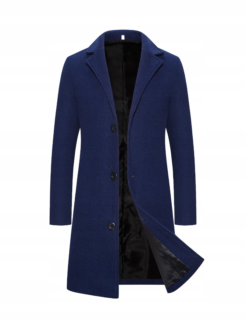 ELEGANCKI MODNY PŁASZCZ MĘSKI JESIENNY ZIMOWY DŁUGI