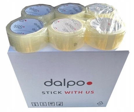 Transparentna taśma pakowa TPC-002T/D6 cichego odwijania 48/60 akryl cichy