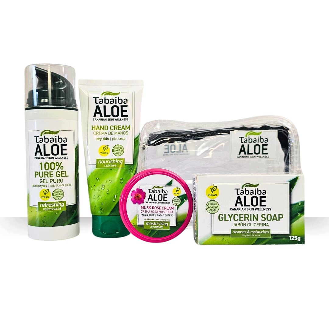 Tabaiba Aloe Zestaw kosmetyków z Tenerife+Gift kosmetyczka free