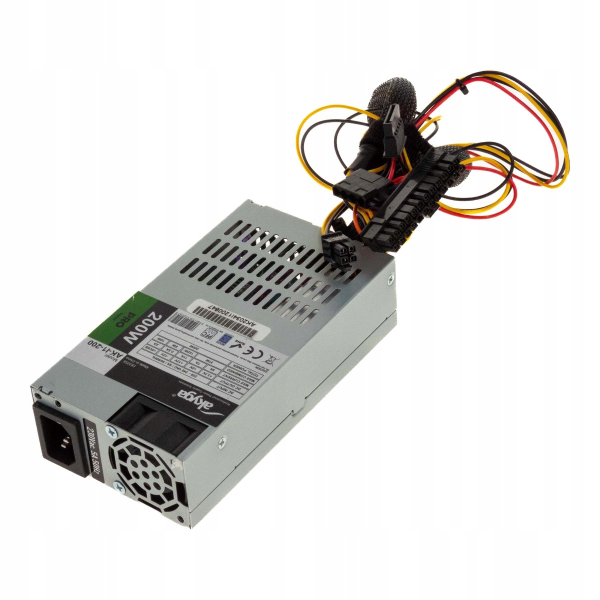Akyga AK-I1-200 Pro Silent 200W Itx Atx 20+4-PIN ATX12V Sata Molex