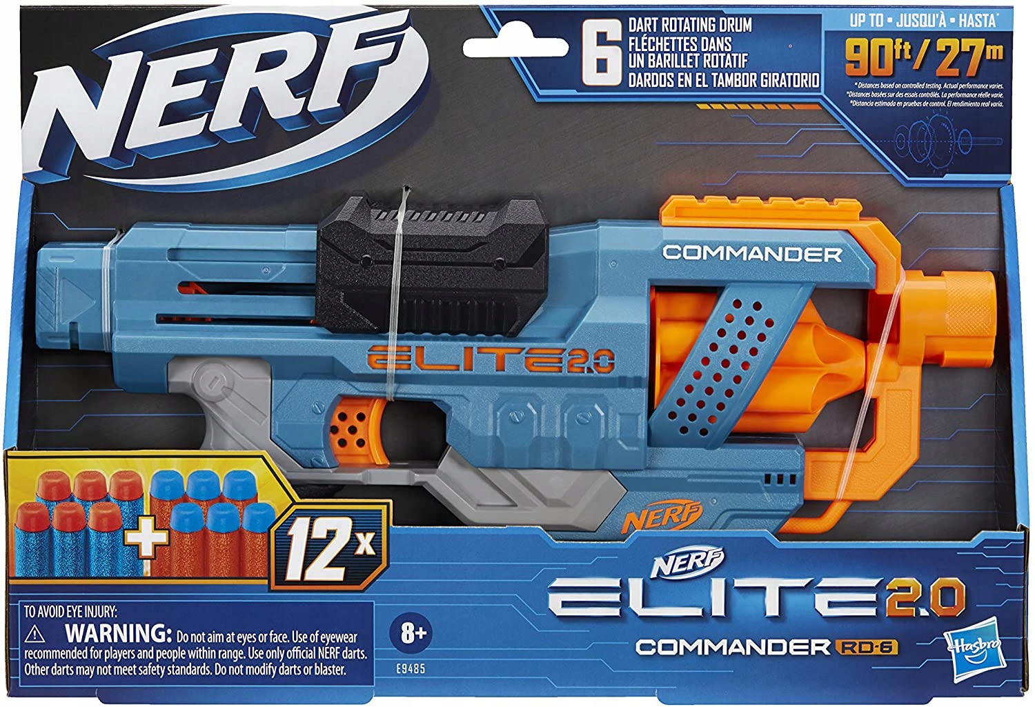NERF COMMANDER RD-6 + CELOWNIK + CELE + DODATKI Kolor dominujący inny kolor