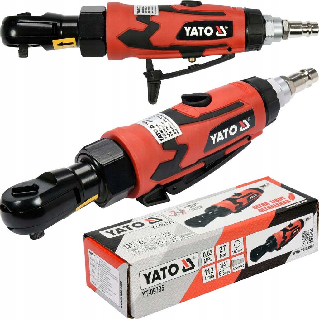 

Yato Grzechotka Pneumatyczna Klucz Kątowy 1/4 27Nm