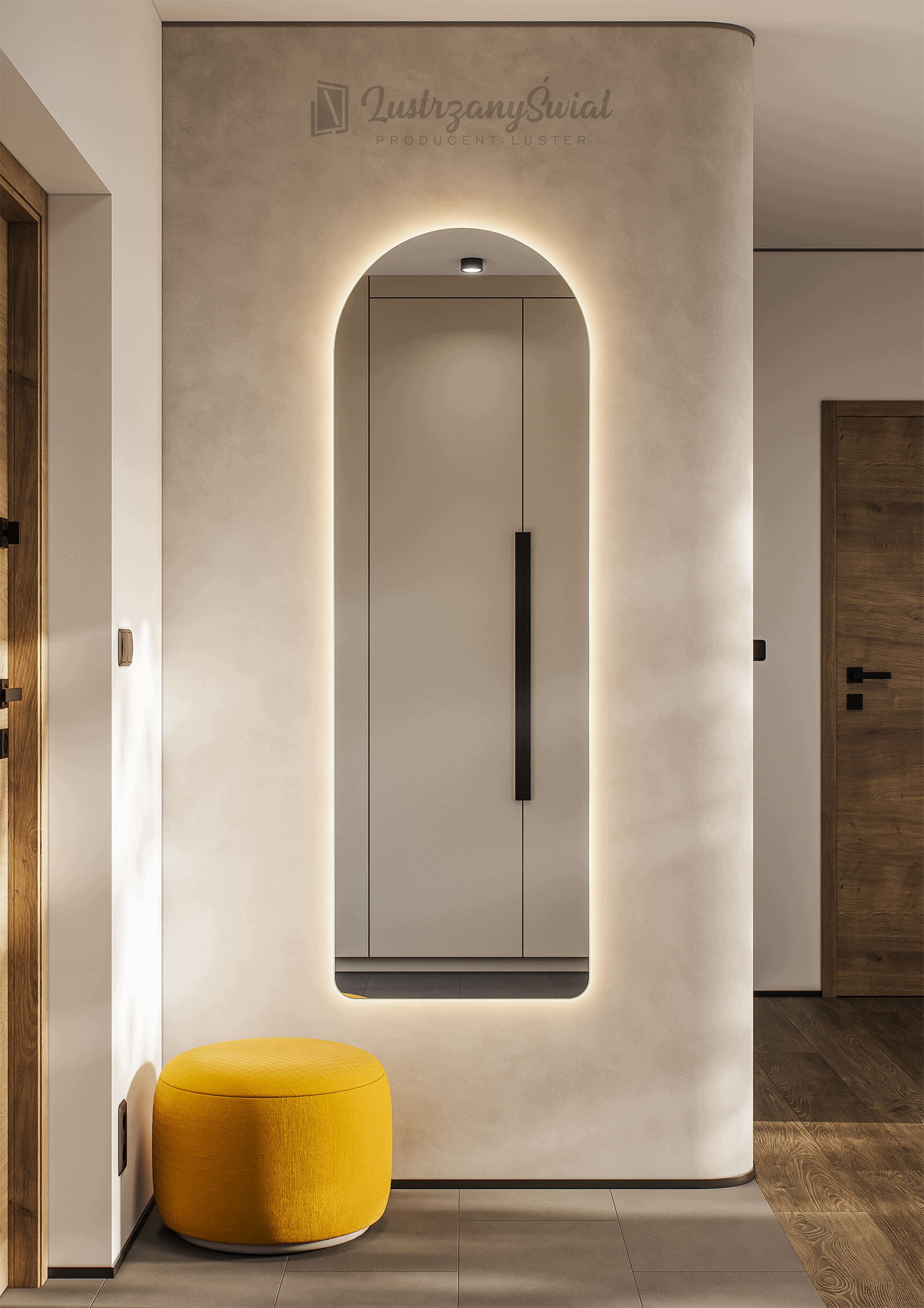 Lustro Led Neptun Ścięte podświetlane 50x170cm
