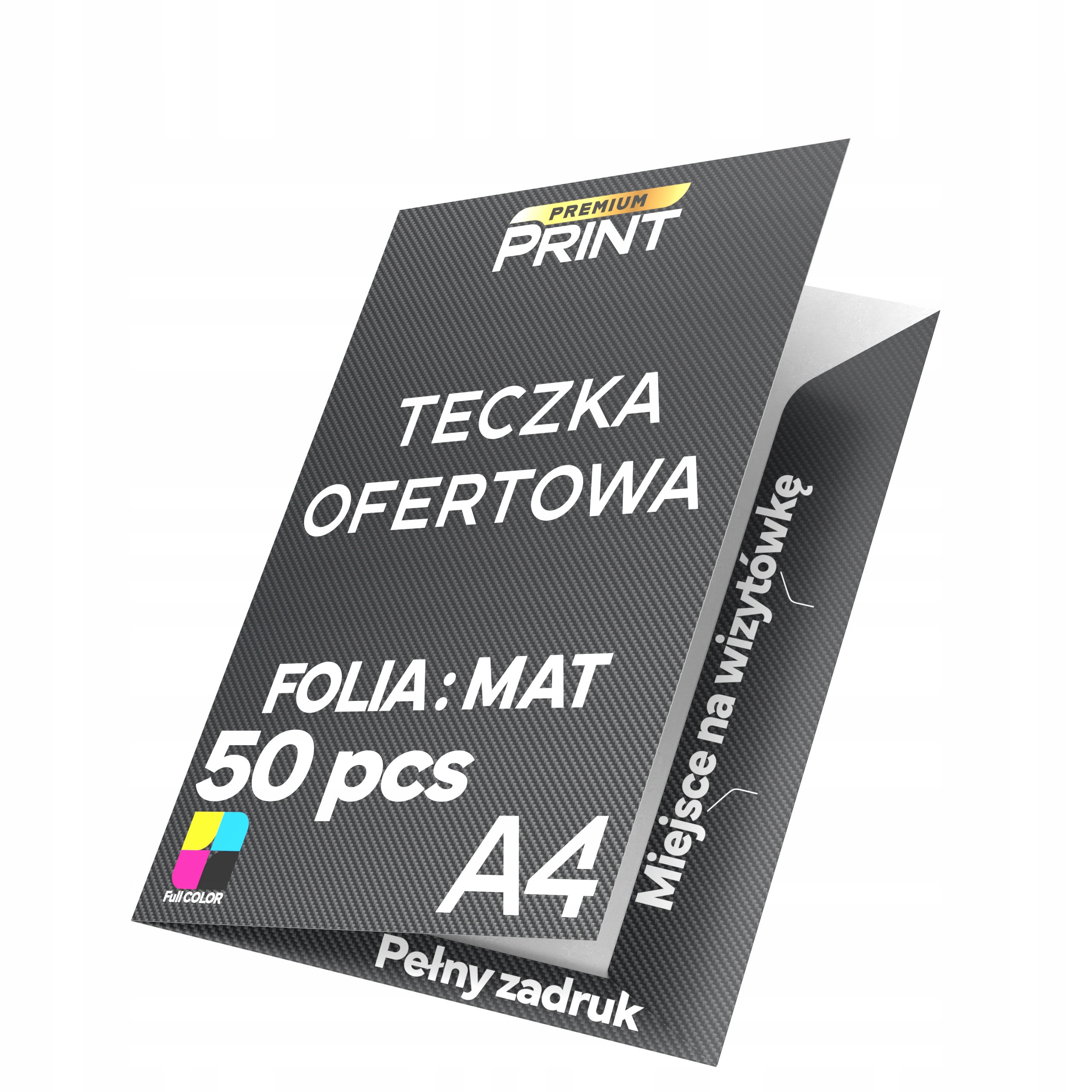 Teczki z logo firmowe 50 szt folia mat teczka z logo foliowane A4 Kreator