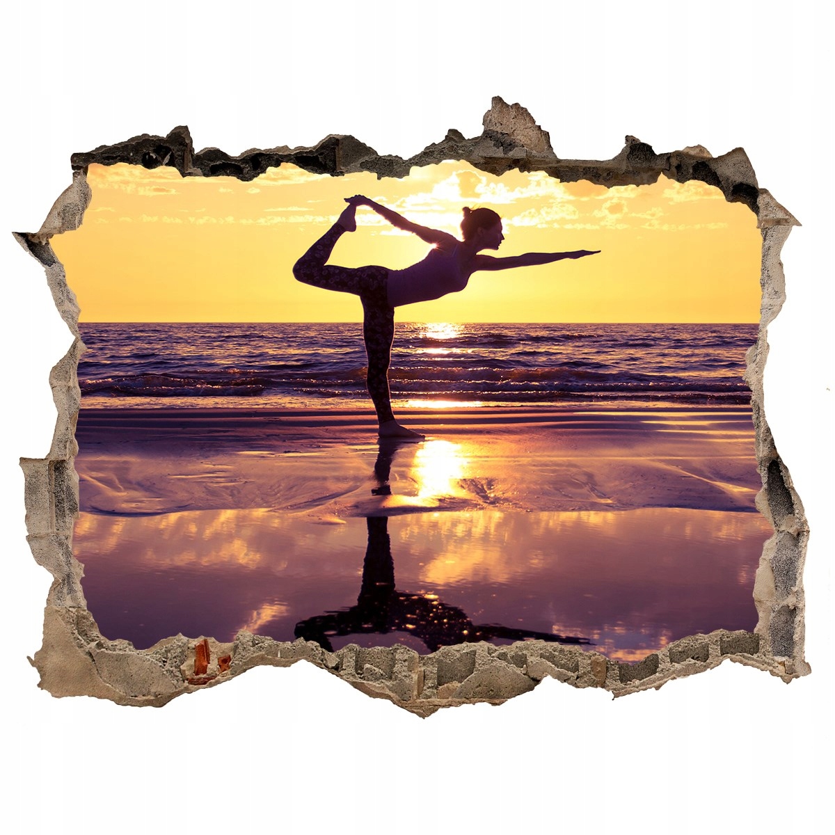 

Fototapeta dziura na ścianę Joga na plaży 120x81