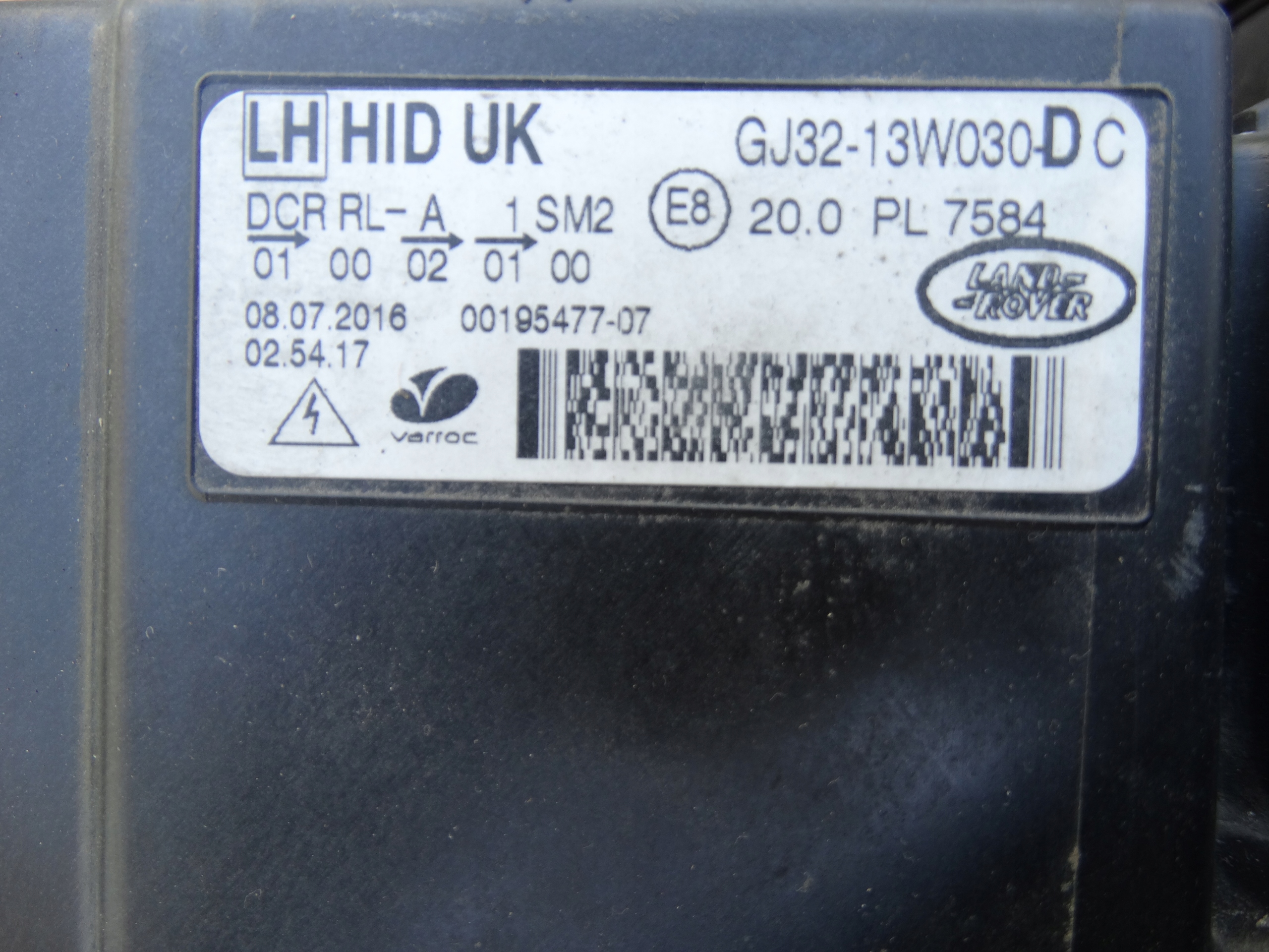 light left front BI-XENON 10PIN RANGE ROVER EVOQUE and L538 LIFT 2015-2019