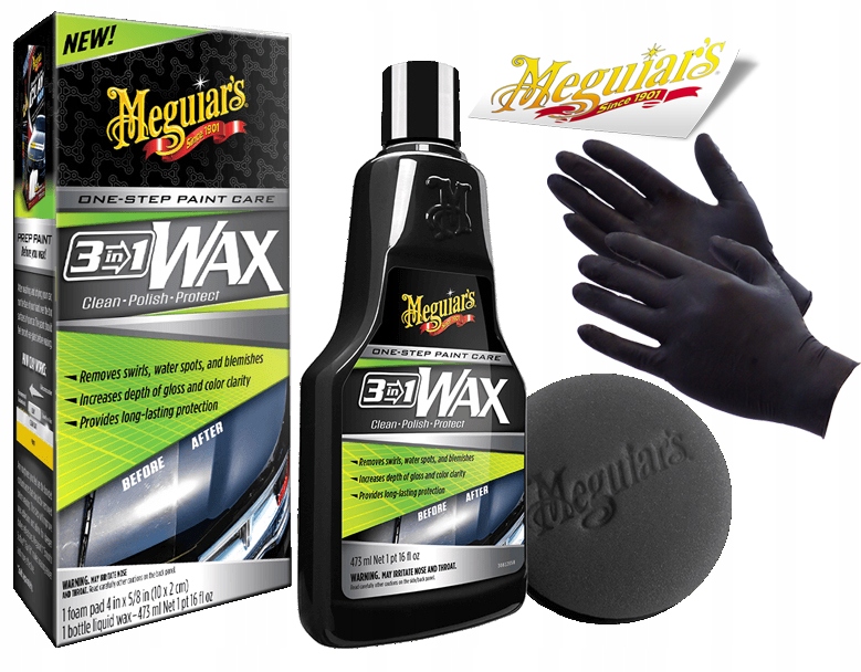 

Meguiars 3 in 1 Wax 473ml Czyści Poleruje Chroni