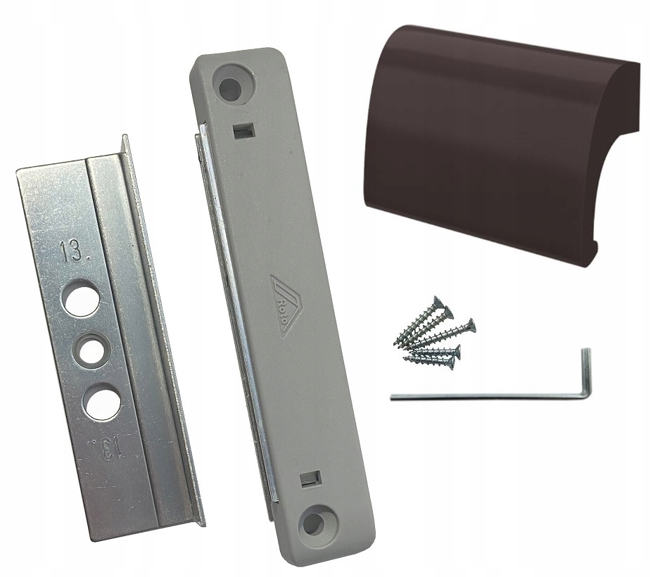 Roto Západka Na Magnet pro Jednokřídlé dveře rukojeť DeLuxe Hnědá