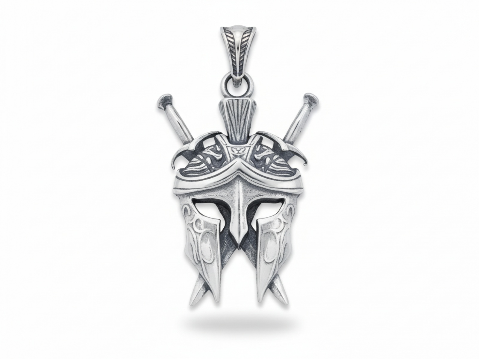 Stříbrný přívěsek 925 meč a helma řeckého bojovníka pro něj