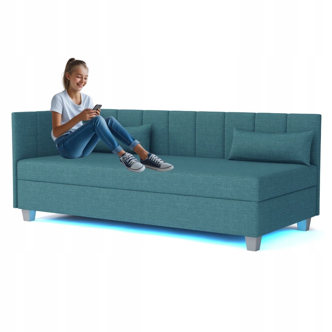 Pevný jednolůžkový gauč pro mládež Postel s úložným prostorem Marcela+ 90