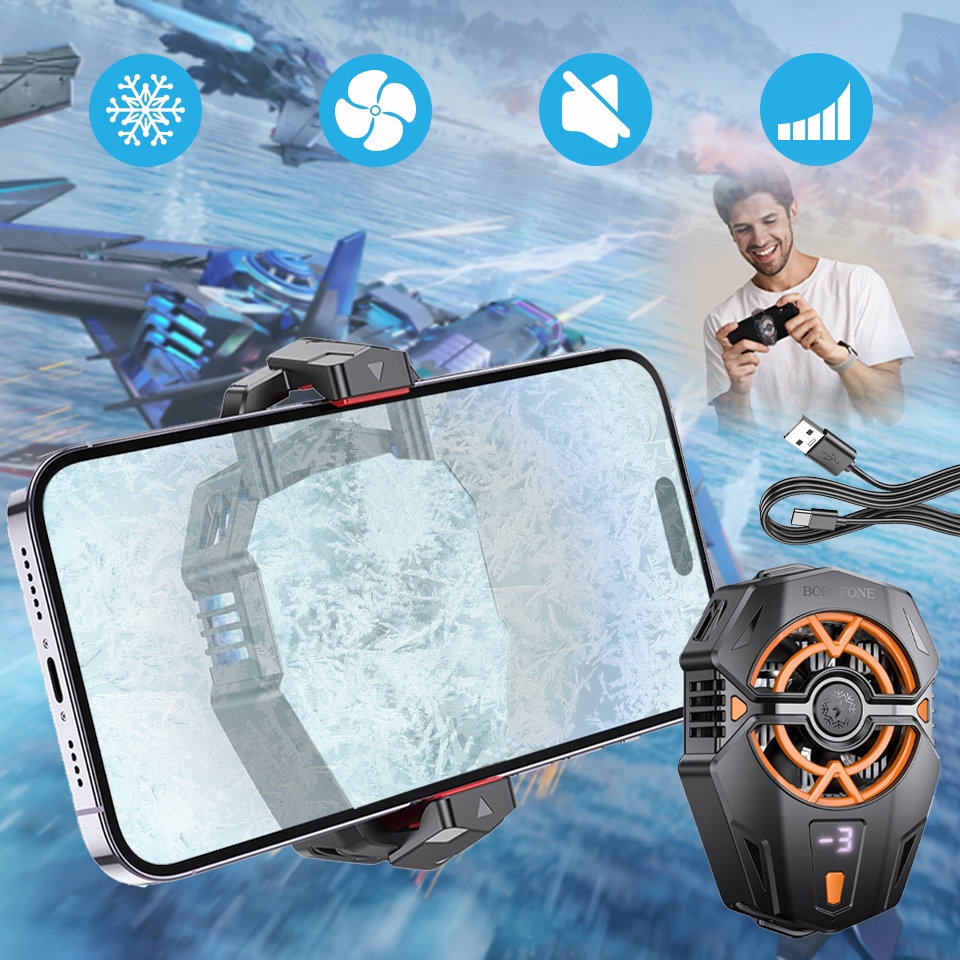 WENTYLATOR CHŁODZENIE CHŁODNICA DO TELEFONU SMARTFONA GAMINGOWY DO GIER Kod producenta Wentylator do Telefonu Radiator Wiatrak