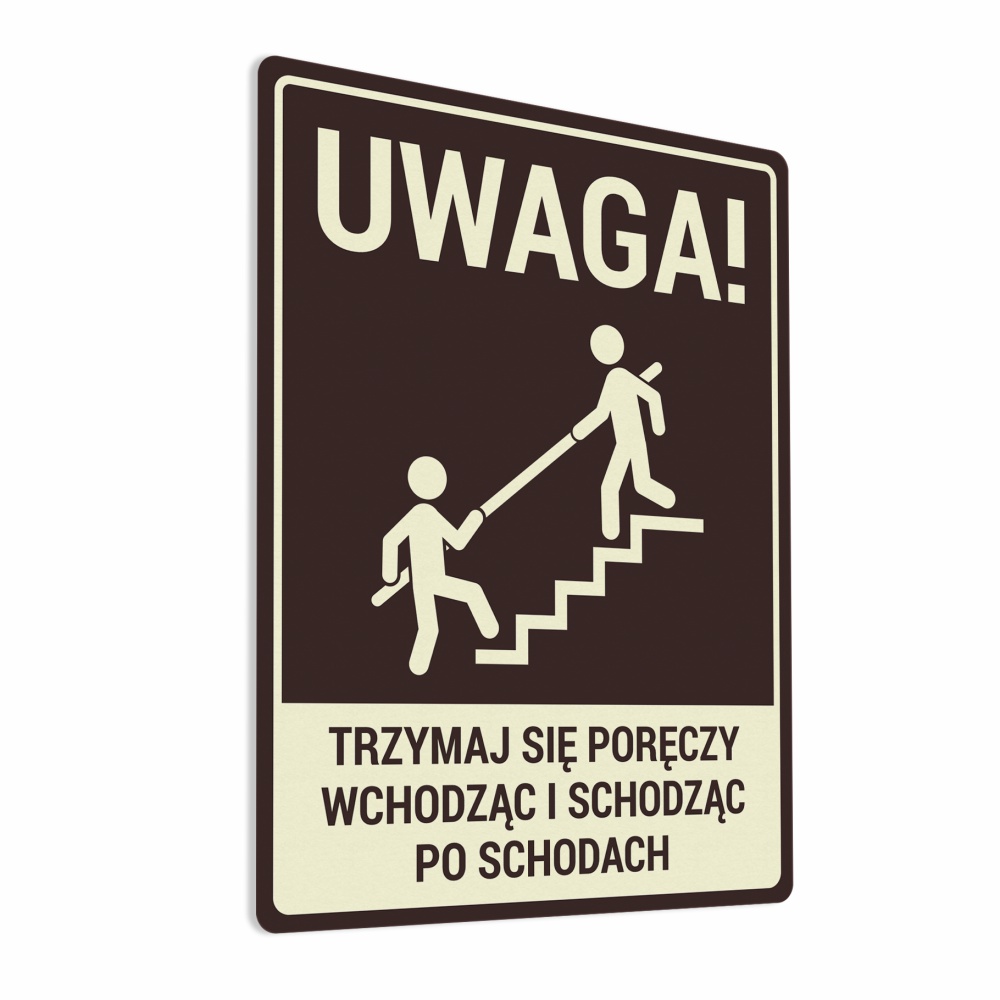 

Naklejka Trzymaj Się Poręczy 15x20