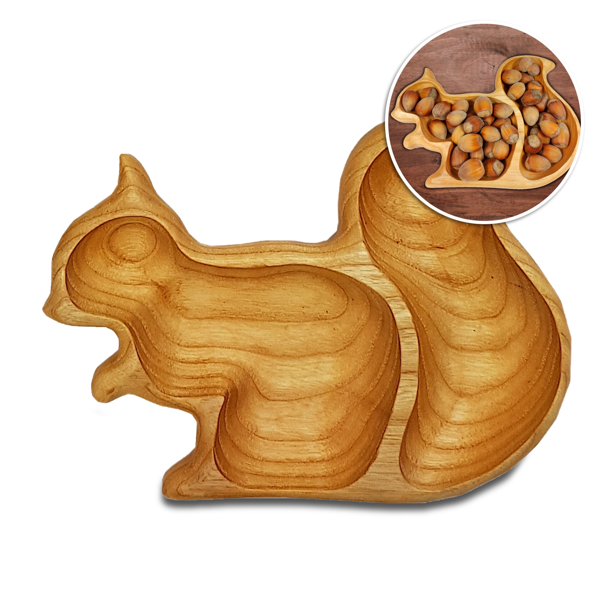 

Miska Na Bakalie Z Drewna Czereśniowego Wiewiórka