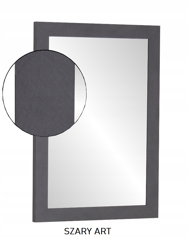 Lustro w ramie 60x40 białe i DUŻY WYBÓR KOLORÓW Rodzaj zwykłe