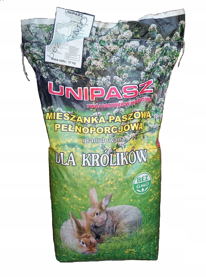 

Pasza dla królików domowy w tuczu 20kg Kdt Unipasz