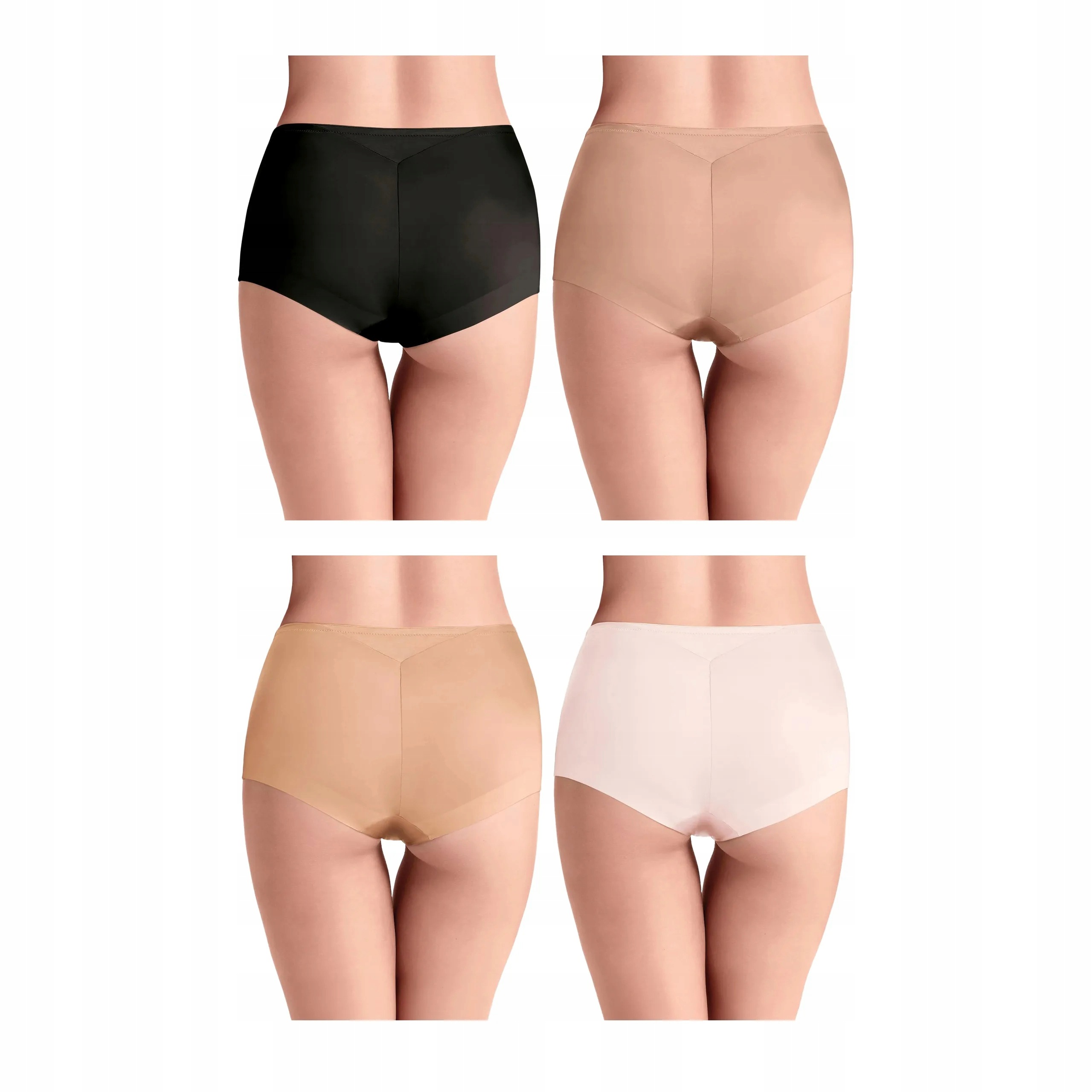 4 ks Kalhotky dámské kalhotky Nero Bronze Skin Golden Skin Talco M